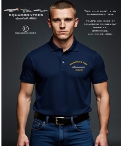 USS Gerald R. Ford CVN-78 Polo, USN Licensed Product