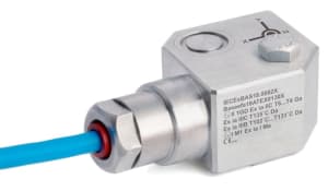 CMCP760T-IP/IS Intrinsically Safe Side Exit Triaxial Accelerometer with Integral PUR Cable