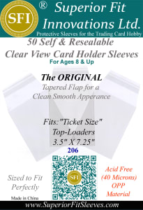 photo of Superior Fit Sleeves for Ticket Size Top Loaders