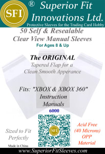Sleeves for XBOX and XBOX 360 Instruction Manuals