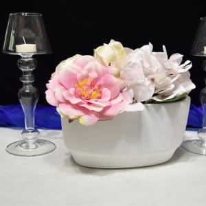 Glendale White Cement Centerpiece Bowl