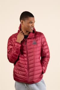 M's Karisimbi Peak Packable Puffer Hoodie - Red