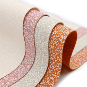 Floral Sketch Boho Printed Felt