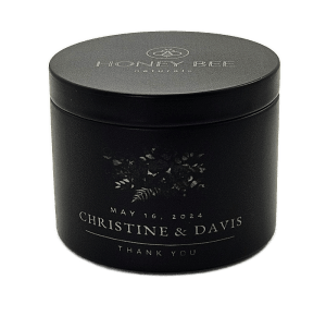 Beeswax Tin Scented Candle 4oz Black