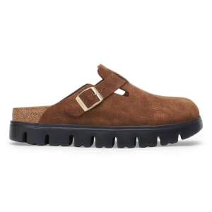 Birkenstock Boston Papillio Chunky Clog (Dark Tea Suede Leather) - 1028402