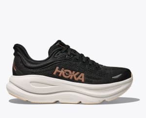 Hoka Women's Bondi 9 (Black/Rose Gold) - 1162012-BRGL