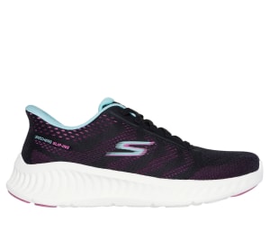 Skechers Women's GO WALK Now Khloe Slip-Ins (Black/Purple) - 125643-BKPR