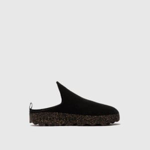 Asportuguesas Women's Come Black Tweed Open Back Slip On
