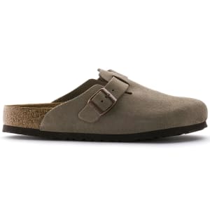 Birkenstock Boston Clog Soft Footbed (Taupe Suede Leather) - 560771