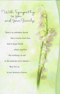 American Greetings Sympathy Greeting Card