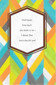 Inspirational and religious birthday card