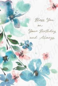 Inspirational and religious birthday card
