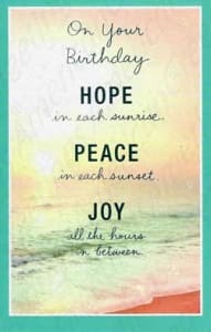 Inspirational and religious birthday card