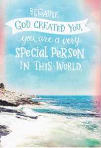 Inspirational and religious birthday card