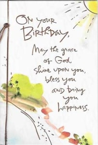 Inspirational and religious birthday card