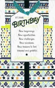 Inspirational and religious birthday card