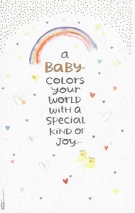 Inspirational and religious baby card