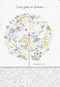 Inspirational and religious sympathy card