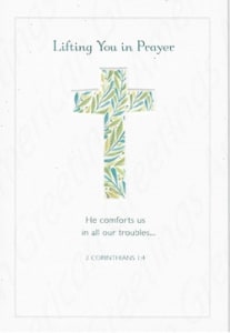 Inspirational and religious sympathy card