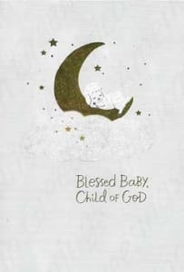 Inspirational and religious baby congratulations card
