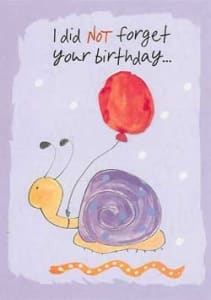 Belated Birthday Greeting Card, Late Birthday Wishes Greeting Card