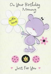 Mother Birthday Greeting Card, Mom Birthday Greeting Card