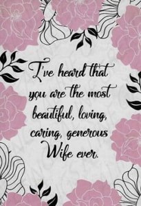 Wife Birthday Greeting Card, Spouse Birthday Greeting Card