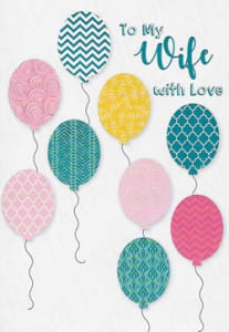 Wife Birthday Greeting Card, Spouse Birthday Greeting Card