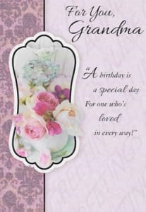 Grandma Birthday Greeting Card, Grandmother Birthday Greeting Card