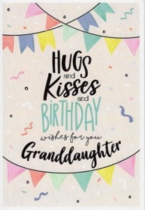 Granddaughter Birthday Greeting Card, Relative Birthday Greeting Card