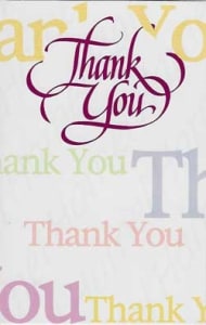 Pre-priced Thank You Cards, Value Priced Thank You Cards