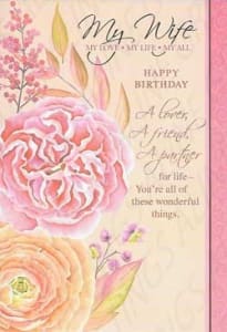 Pre-Priced Wife Birthday Cards, Value Priced Wife Birthday Cards