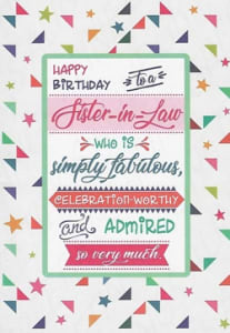 Pre-Priced Sister-In-Law Birthday Cards, Value Priced Sister-In-Law Birthday Cards