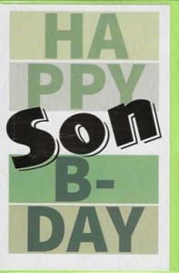 Pre-Priced Son Birthday Cards, Value Priced Son Birthday Cards