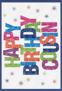 Pre-Priced Cousin Birthday Cards