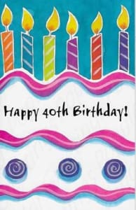 Pkt #9-376-Age 40 Birthday