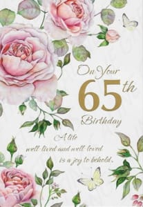 Pkt #9-378-65-Age 65 Birthday