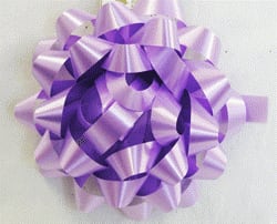 Wholesale stick on light purple gift bow, wholesale stick on purple gift bow