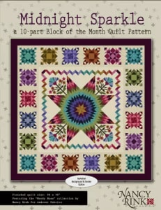 MIDNIGHT SPARKLE BOM Quilt Pattern from Nancy Rink Designs