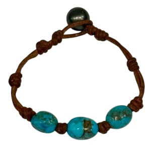 Wendy Mignot | Zak Tahitian Pearl and Leather Necklace with Knots