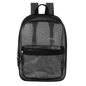 Wholesale 17 Inch Mesh Backpacks in Black Case Pack 24