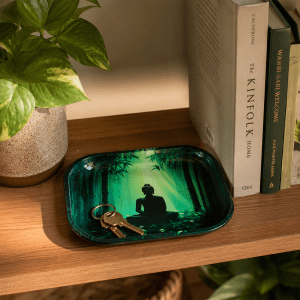 Bamboo Buddha Metal Tray