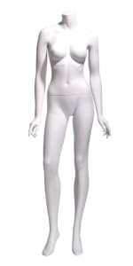 dianna headless female mannequin arms by sides white p4