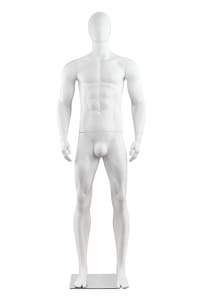 Muscular Male Egghead Full-Body Mannequin | PM Collection | Zing Display