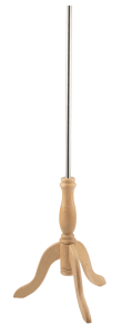 Natural Wood Tripod Base for Dress Forms & Mannequins - Fits 3/4" Flange