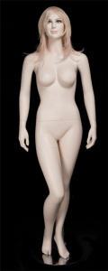Fleshtone female mannequin arms by sides