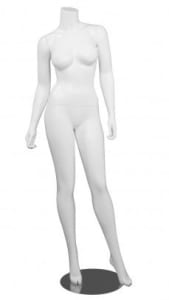 Matte White Headless Female Brazilian Body Mannequin