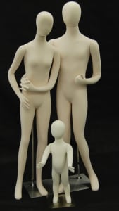 Economical Flexible Mannequin Family in Beige / Tan Color