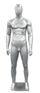 Kirby Egghead Male Mannequin Glossy Silver