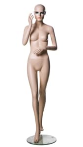 Skintone Female Mannequin Realistic With Cell Phone